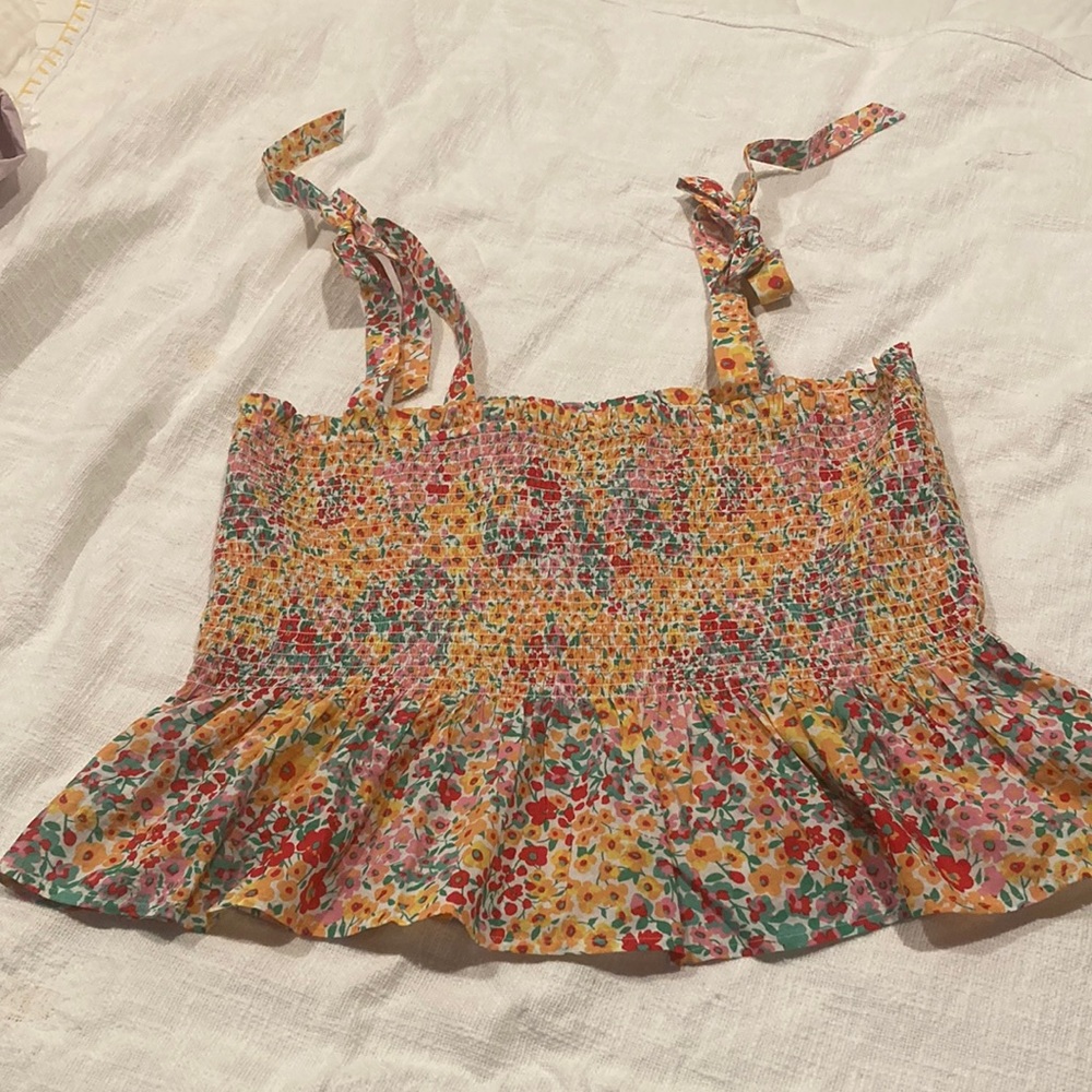 JCrew floral tank